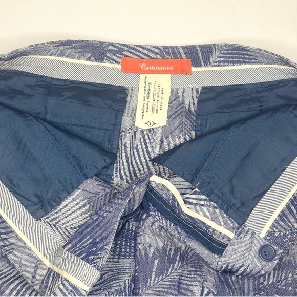 Cartonnier for Anthropologie Blue Palm Print Shorts – Size 4 - Picture 5 of 8
